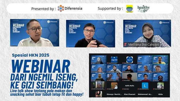 Diferensia Gelar Webinar Edukasi Gizi Bersama Dinas Kesehatan Bandung, Akademisi, dan Praktisi